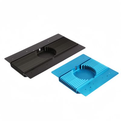 Profile de disipador de calor de aluminio anodizado con aletas esquivadas