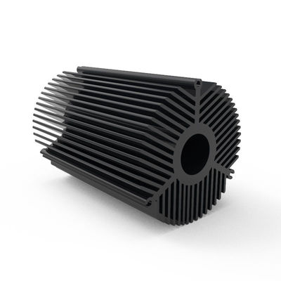 Profile de disipador de calor de aluminio anodizado con aletas esquivadas