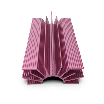 Profile de disipador de calor de aluminio anodizado con aletas esquivadas