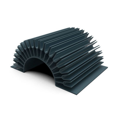 Profile de disipador de calor de aluminio anodizado con aletas esquivadas