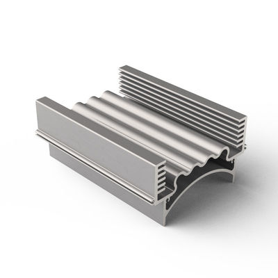 Profile de disipador de calor de aluminio anodizado con aletas esquivadas
