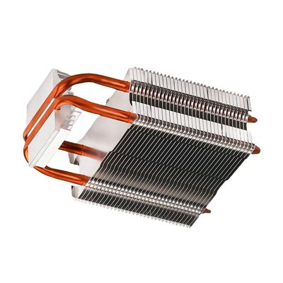 Tubo de calor de cobre anodizado fregadero de calor con aleta esquivada disipación de calor