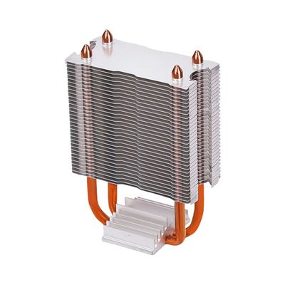 Tubo de calor de cobre anodizado fregadero de calor con aleta esquivada disipación de calor