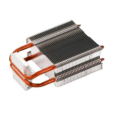 Tubo de calor de cobre anodizado fregadero de calor con aleta esquivada disipación de calor