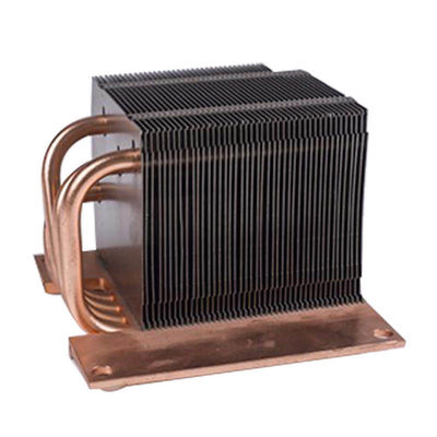 Tubo de calor de cobre anodizado fregadero de calor con aleta esquivada disipación de calor