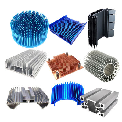 Dispersión de calor por extrusión de aluminio de plata