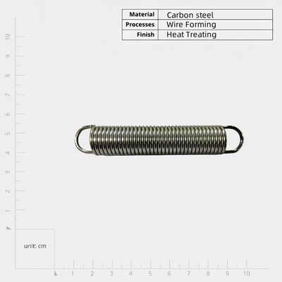 Acero de carbono Primaveras de extensión metálicas Formación de alambre Procesamiento Tratamiento térmico Finalización