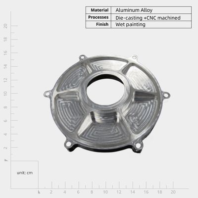 Revestimiento de fundición a presión de aluminio resistente a la corrosión y asequible con superficie recubierta de polvo Ra 1.6