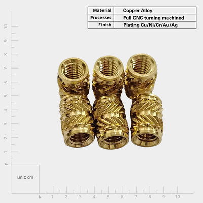M2 M3 M4 M5 M6 M8 Nucleo de inserción roscado de latón Nucleo de inserción roscado para torsión CNC