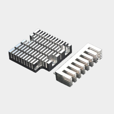 Servicios de mecanizado de prototipos personalizados de disipadores de calor anodizados de aluminio con aletas rectas