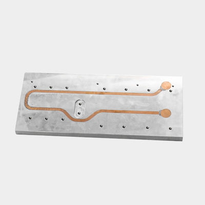 Placa de enfriamiento líquido de aleación de aluminio Lavabo con caída de baja presión y tubo de cobre