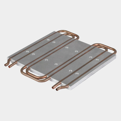 Placa de enfriamiento líquido de aleación de aluminio Lavabo con caída de baja presión y tubo de cobre
