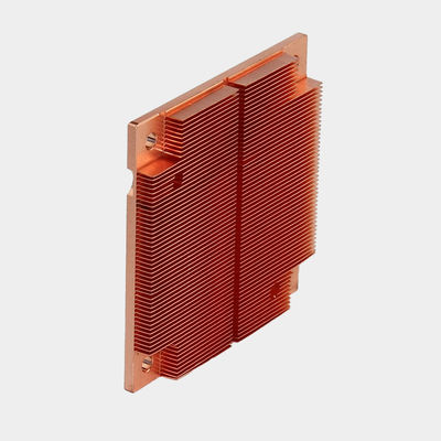Dispensador de calor de cobre para disipación de calor de altura de aleta esquivada personalizada