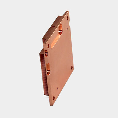 Dispensador de calor de cobre para disipación de calor de altura de aleta esquivada personalizada