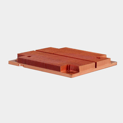 Dispensador de calor de cobre para disipación de calor de altura de aleta esquivada personalizada