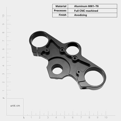 OEM CNC forjar aleación de aluminio superior máquina CNC de motocicleta superior de sujeción triple panel de soporte de tenedor de tenedor superior