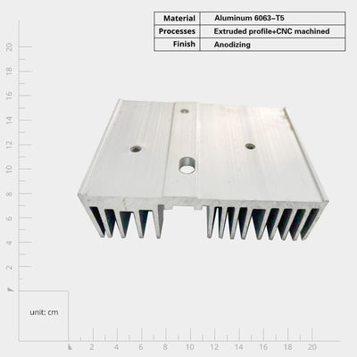 Profile de aluminio resistente a la corrosión Lavabo de calor de extrusión de aluminio Lavabo de calor con disipación de calor eficiente