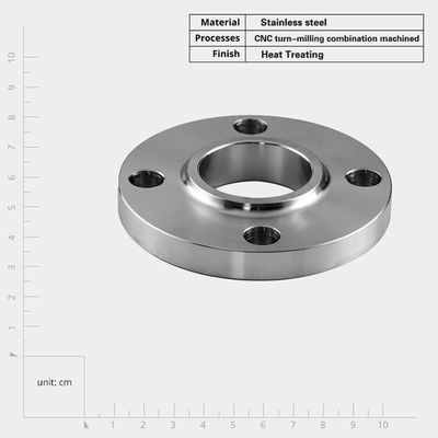 Proyecto de precisión personalizable Mecanizado de alta presión Cuello de acero inoxidable Flange de soldadura plana