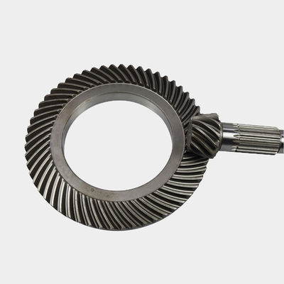 Conjunto de engranajes de biselado en espiral CNC personalizado de acero inoxidable Material de acero al carbono para sistema hidráulico