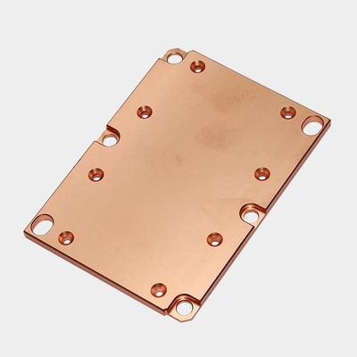 Cubo de refrigeración de alta densidad de cobre con aleta de esquivado Cubo de refrigeración de líquido Bloque de refrigeración CNC Mecánica de CPU Cooler Heatsink