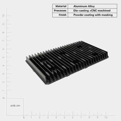 Sinque de calor de aluminio anodizado de alta conductividad térmica para piezas metálicas personalizadas
