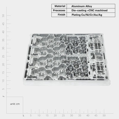 Durabilidad Casilla de fundición a presión de aluminio / fundición de aleación de aluminio con acabado de superficie Ra 1.6